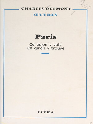 cover image of Paris, ce qu'on y voit, ce qu'on y trouve